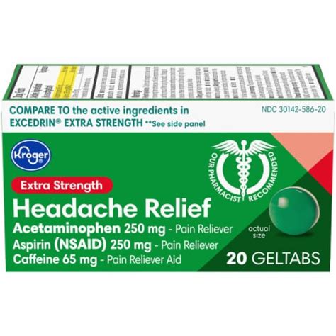 Kroger® Extra Strength Headache Relief Geltabs 20 Ct Marianos