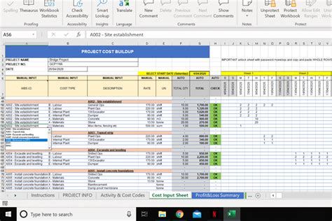 Free Planner Templates Construction Budget Template Excel