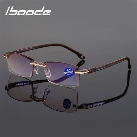 unisex reading glasses anti blue rays rimless alloy eyewear diopter 1 0 1 5 2 0 2 5 3 0 3 5 4 0