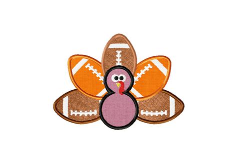 Turkey Football Applique For Gold Members Only Daily Embroidery
