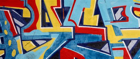 Download Wallpaper 2560x1080 Graffiti Letters Symbols Paint Wall