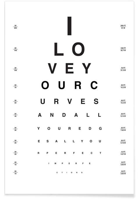 Eye Chart I Love You Poster Juniqe