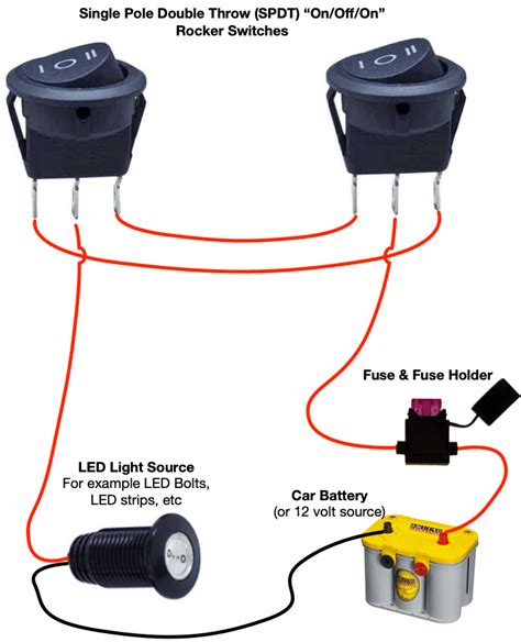 Wiring diagram 2 relay polarity winch control new lighted rocker. On/Off Switch & LED Rocker Switch Wiring Diagrams | Oznium