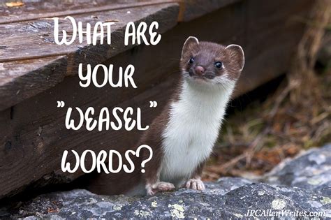 What Are Your Weasel Words — Jpc Allen Writes