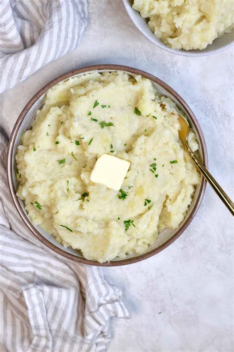 Healthy Instant Pot Mashed Potatoes And Cauliflower Hummusapien