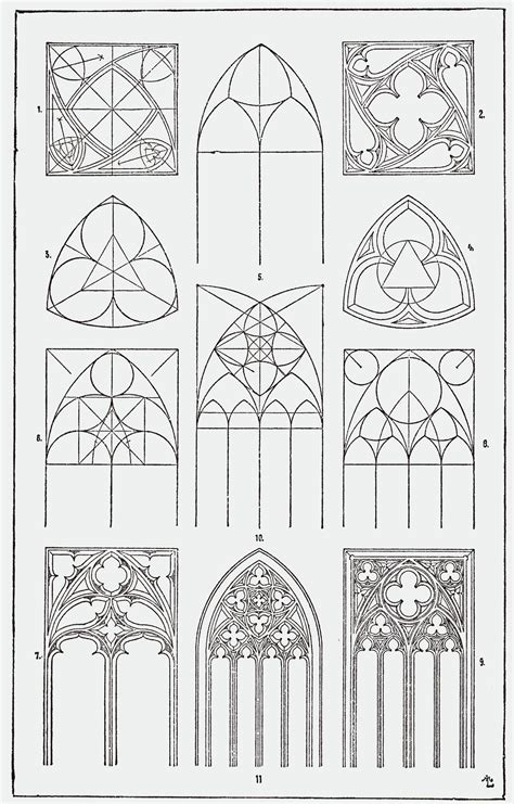 Handbook Of Meyers Ornament Design Gothic Architecture Drawing