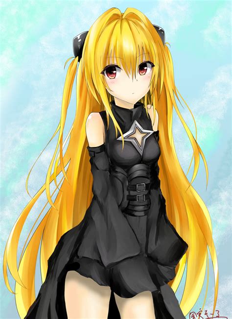 Black And Yellow Anime Girl