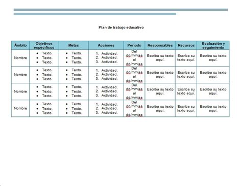 Formato Para Plan De Trabajo Anual Primaria Milformatos My Xxx