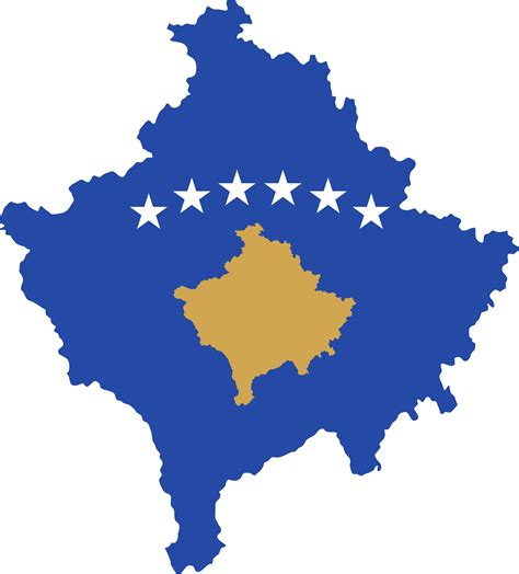 Kosovo, officially the republic of kosovo, is a landlocked country in the central balkan peninsula. Clipart - Kosovo Map Flag