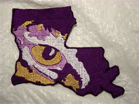 Lsu Louisiana Eye Of The Tiger Embroidered By Thecrochettowel