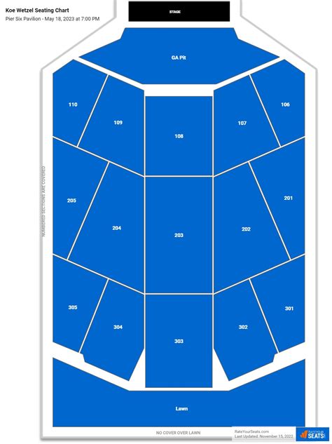 Pier Six Pavilion Seating Chart