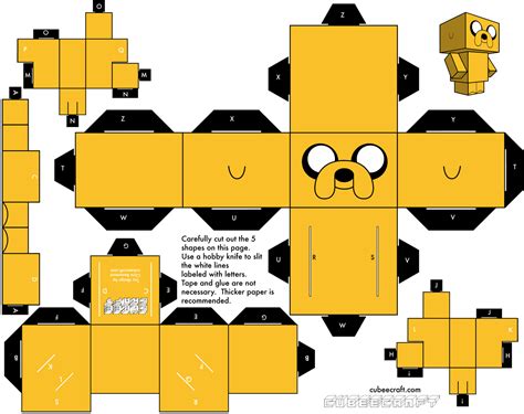 Heres A Printable Papercraft Jake Courtesy Of Cubeecraft