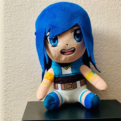 Itsfunneh Funneh The Krew Plush Anime Doll Blue Hair 10 Rare Plushie