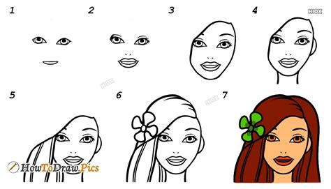 how to draw a barbie step by step easy
