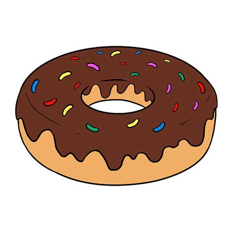 How To Draw A Donut Really Easy Drawing Tutorial Donut Drawing