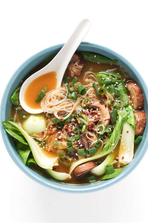 Ginger Garlic Noodle Soup With Bok Choy Bok Choy Soup The Forked