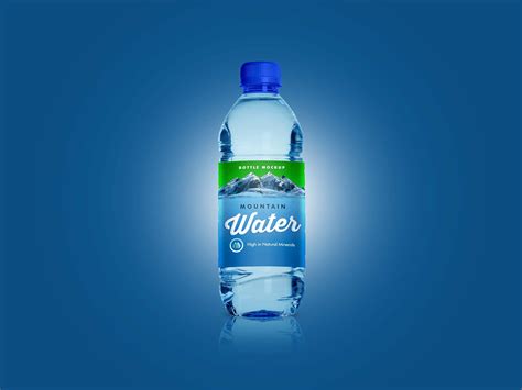 Free Water Bottle Mockup Psd