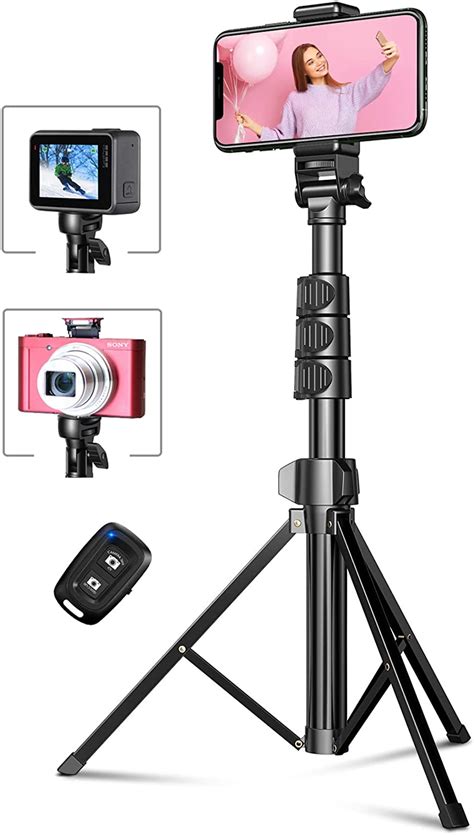 CIRYCASE 142cm Handy Stativ Erweiterbarer All In One Selfie Stick