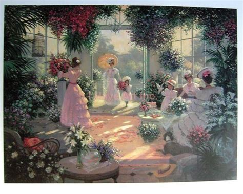 Tea In The Conservatory By Christa Kieffer Victorian Art Victorian
