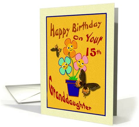 Happy Birthday 15th Granddaughter Card 425330