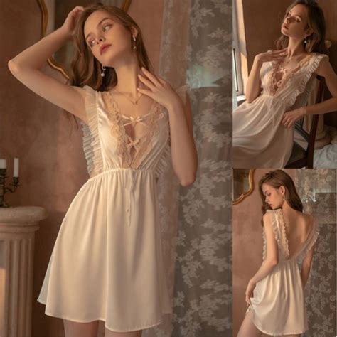Jual Sexy Lingerie Dress Murah Baju Tidur Wanita Seksi Ta1090 Putih Di
