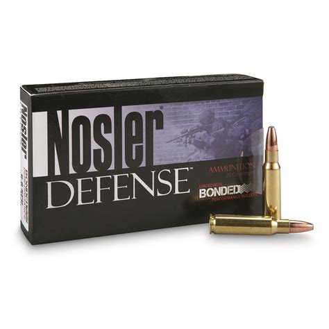 Nosler Defense Rifle 68 Remington Spc Bonded Solid Base 90 Grain