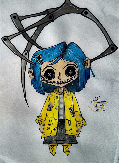Coraline Drawing Coraline Tattoo Bday Party Drawing Reference