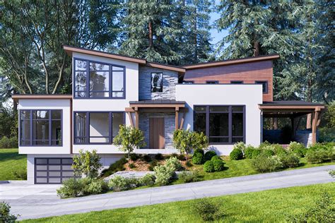 Lake House Plans With Drive Under Garage Seaside Villa With