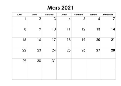 Calendrier Mars 2021 Modèles Imprimables Pdfwordexcel The