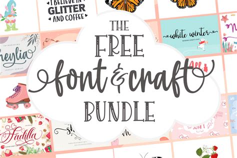 The Free Font And Craft Bundle Bundle · Creative Fabrica