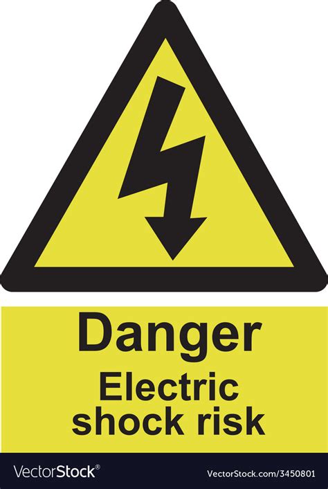 Danger Electrocution Risk Safety Sign Royalty Free Vector