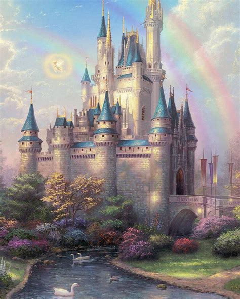 Caption This 💫🏰🌈 Stunning Cinderella S Castle Illustration By
