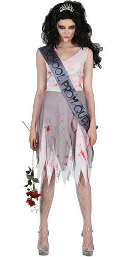 Prom Night Queen Zombie Halloween Ladies Fancy Dress Costume Adult Outfit 6 24 Ebay