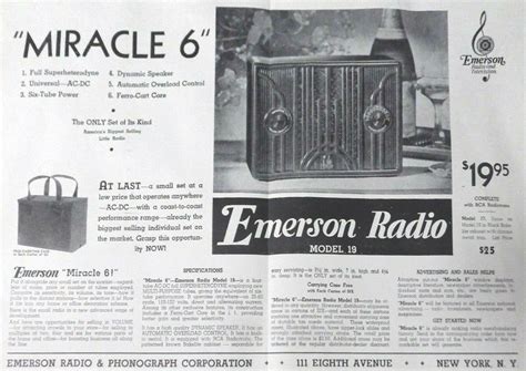 Emerson Model 17 Miracle 6 Radio