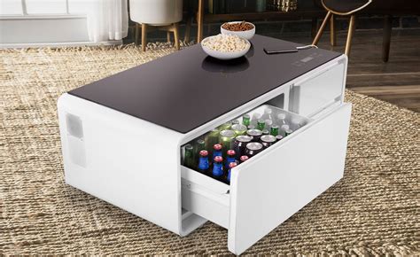 The Sobro Smart Coffee Table Has A Built In Fridge And Bluetooth Speakers