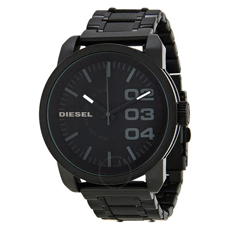 Diesel Black Textured Steel Mens Watch Dz1371 698615061624 Watches