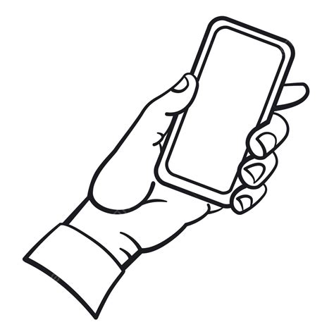 Hand Holding The Smartphone Mock Up Vector Display Vector Mock Up