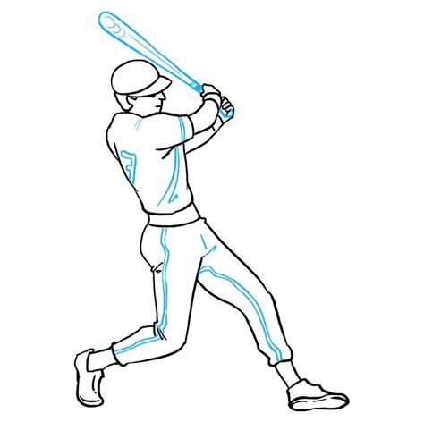 How To Draw A Baseball Player Really Easy Drawing Tutorial Baseball