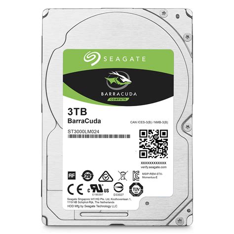 Barracuda hard drives from seagate give you with the power of one. Seagate 3TB BarraCuda Compute 5400 rpm SATA ST3000LM024 B&H