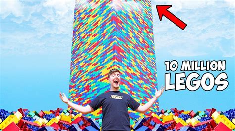 Mr Beast Built World Largest Lego Tower Youtube