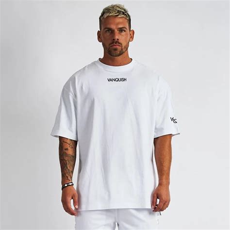 buy running oversized t shirt men gym bodybuilding and fitness loose casual lifestyle wear t