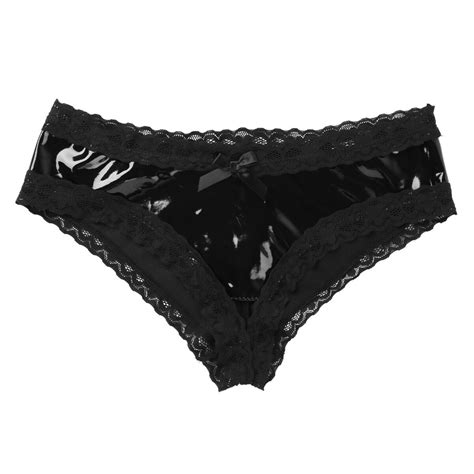 Sexy Women S Lingerie Leather Open Crotch G String Panties Shorts Underwear Ebay