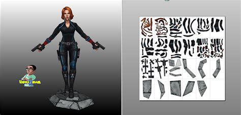 Unfold Brazil Papercraft Black Widow