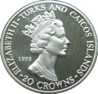 20 Crowns Elizabeth II Apollo 11 Turks And Caicos Islands Numista