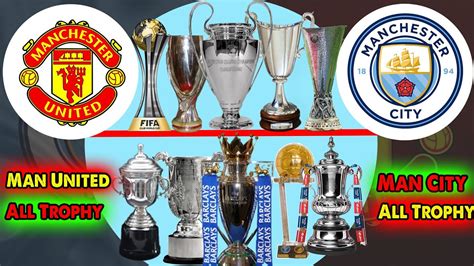 Manchester United Vs Manchester City Head To Head All Trophies Compared