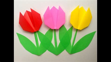 見やすいように動画では大きな紙で折っていますが実際に折る時は6,5～7,5ｃｍの折り紙で折ってください。 音楽素材 甘茶の音楽工房（英語表記＝music atelier amacha）. 折り紙 チューリップ Origami Tulip | Doovi