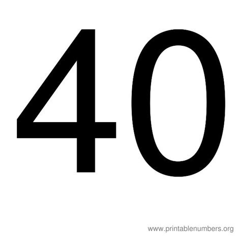 6 Best Images Of Printable Number 40 Printable Numbers 1 40 Color By