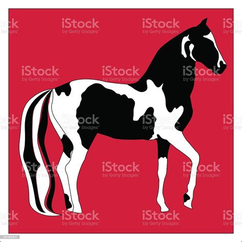 Silhouette Beautiful Arabian Horse Stock Illustration Download Image