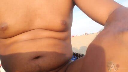Nude Beach Huge Cock Cums While People Watch For Minutes