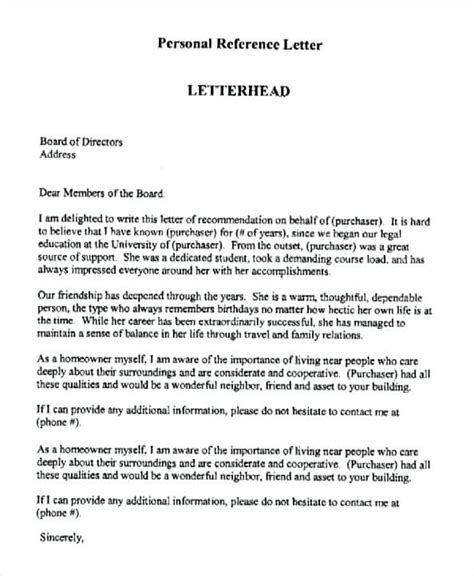 45+ Personal Reference Letter - How To Make It ...